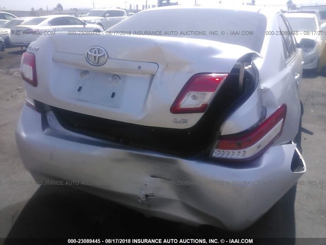 4T4BF3EK9BR135462 - 2011 TOYOTA CAMRY SE/LE/XLE ვერცხლისფერი ფოტო 6