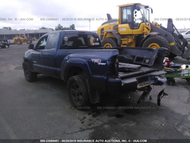 5TEUU42N58Z499296 - 2008 TOYOTA TACOMA ACCESS CAB BLUE photo 3