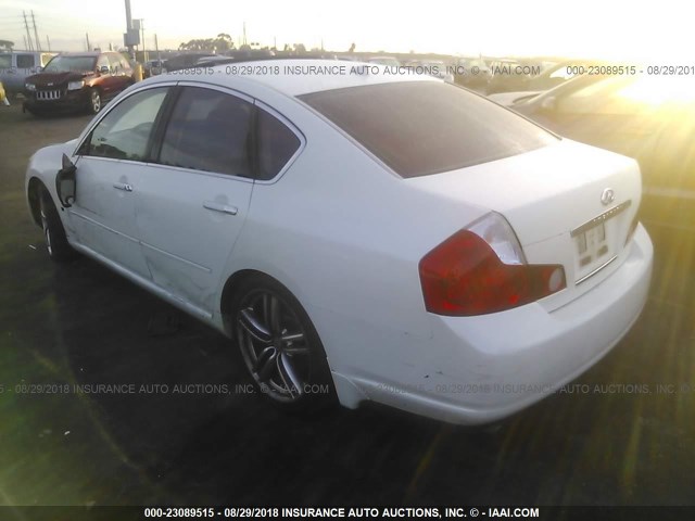 JNKAY01E26M105436 - 2006 INFINITI M35 SPORT WHITE photo 3