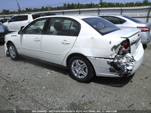 1G1ZS51F06F298288 - 2006 CHEVROLET MALIBU LS თეთრი ფოტო 3