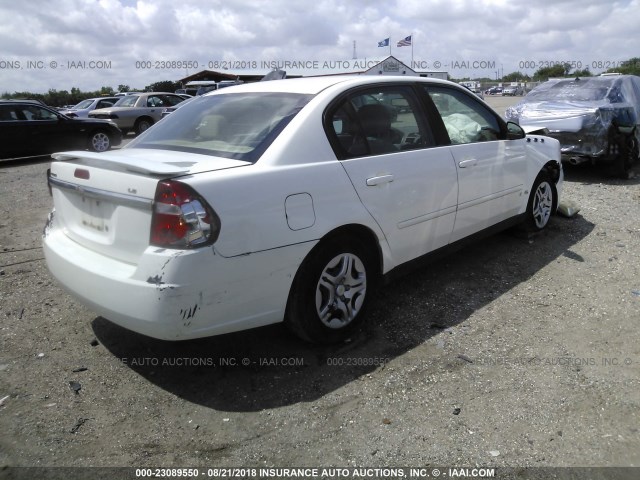 1G1ZS51F06F298288 - 2006 CHEVROLET MALIBU LS თეთრი ფოტო 4