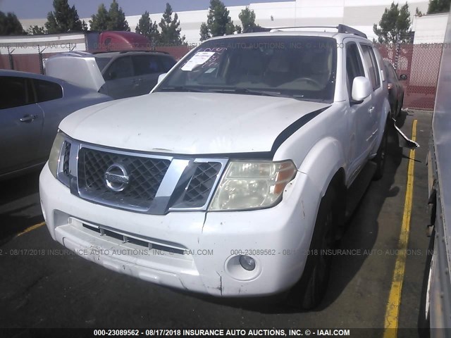 5N1AR1NN9AC611743 - 2010 NISSAN PATHFINDER S/LE/SE WHITE photo 2