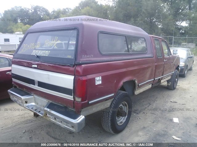 1FTHX26G0PKB72252 - 1993 FORD F250 RED photo 4