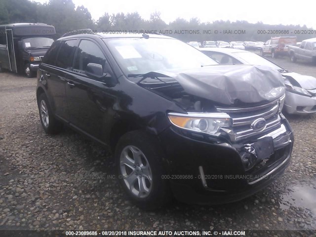 2FMDK4JC1EBA01400 - 2014 FORD EDGE SEL BLACK photo 1