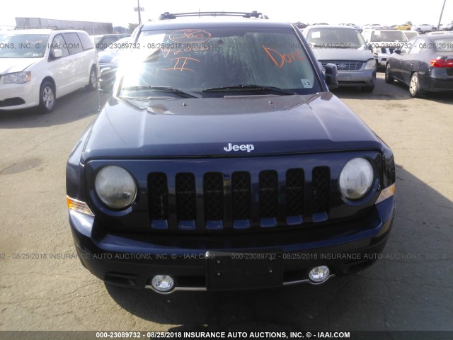 1C4NJRFB2HD151913 - 2017 JEEP PATRIOT LATITUDE BLUE photo 6