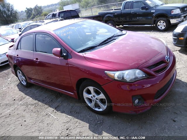 2T1BU4EE5BC547900 - 2011 TOYOTA COROLLA S/LE RED photo 1