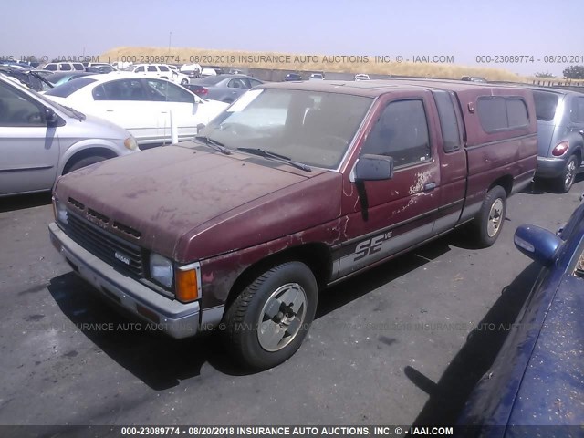 JN6HD16S1GW001572 - 1986 NISSAN D21 KING CAB MAROON photo 2