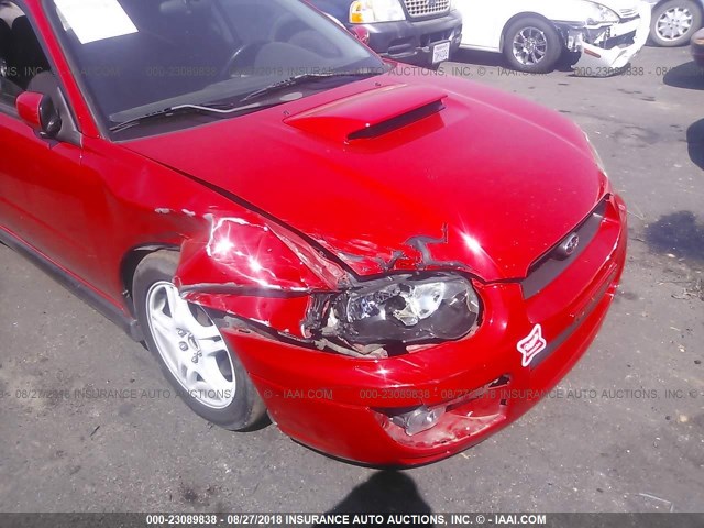 JF1GG29654G800907 - 2004 SUBARU IMPREZA WRX RED photo 6