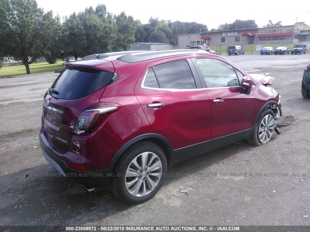 KL4CJASB7HB096637 - 2017 BUICK ENCORE PREFERRED RED photo 4