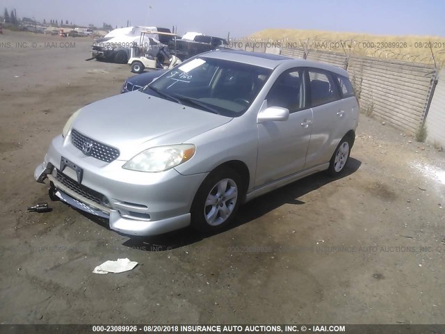 2T1KR32E93C121080 - 2003 TOYOTA COROLLA MATRIX XR SILVER photo 2