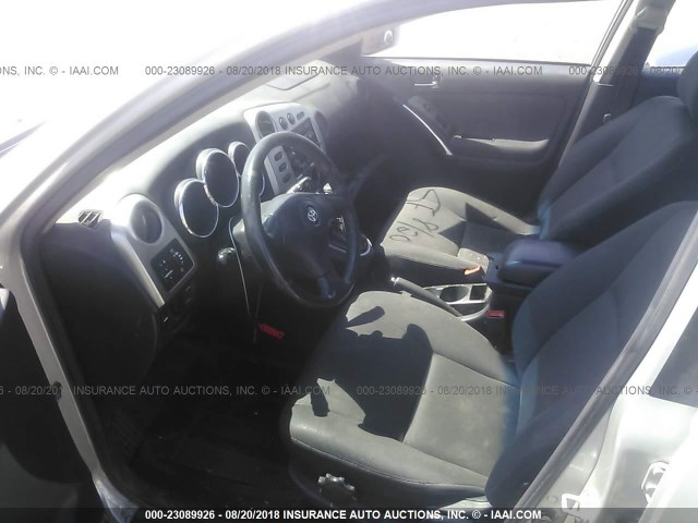 2T1KR32E93C121080 - 2003 TOYOTA COROLLA MATRIX XR SILVER photo 5