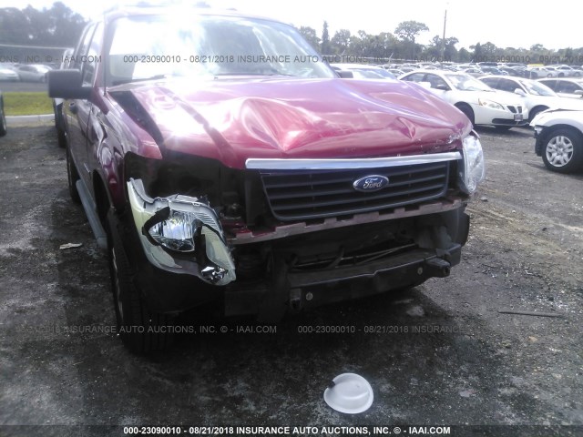 1FMEU62E26UA05994 - 2006 FORD EXPLORER XLS RED photo 6