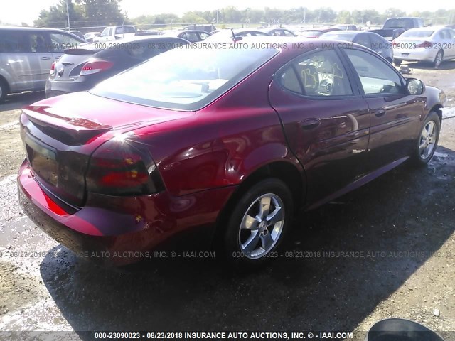 2G2WP552071226023 - 2007 PONTIAC GRAND PRIX RED photo 4