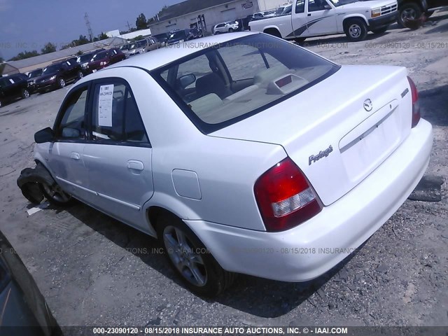 JM1BJ225430212883 - 2003 MAZDA PROTEGE DX/LX/ES WHITE photo 3