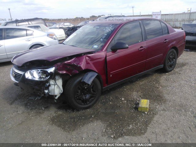 1G1ZS58F87F101410 - 2007 CHEVROLET MALIBU LS Tünd qırmızı foto 2
