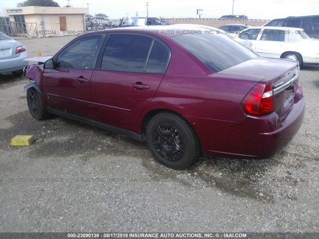 1G1ZS58F87F101410 - 2007 CHEVROLET MALIBU LS Tünd qırmızı foto 3
