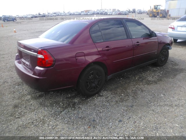 1G1ZS58F87F101410 - 2007 CHEVROLET MALIBU LS Tünd qırmızı foto 4
