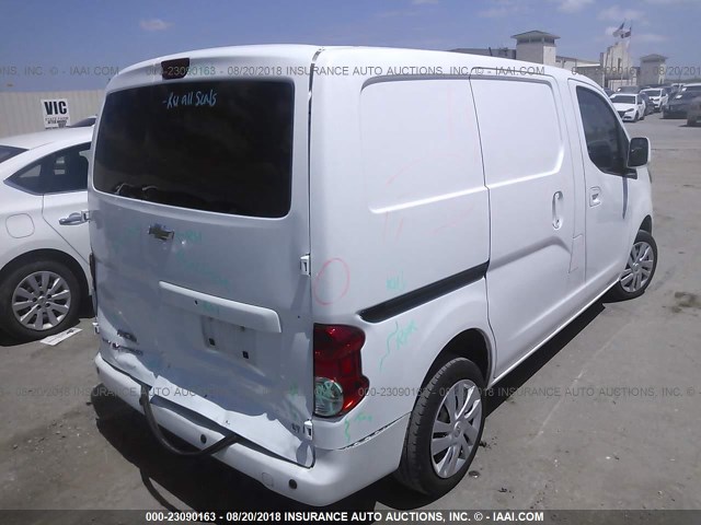 3N63M0ZNXFK702163 - 2015 CHEVROLET CITY EXPRESS LT WHITE photo 4