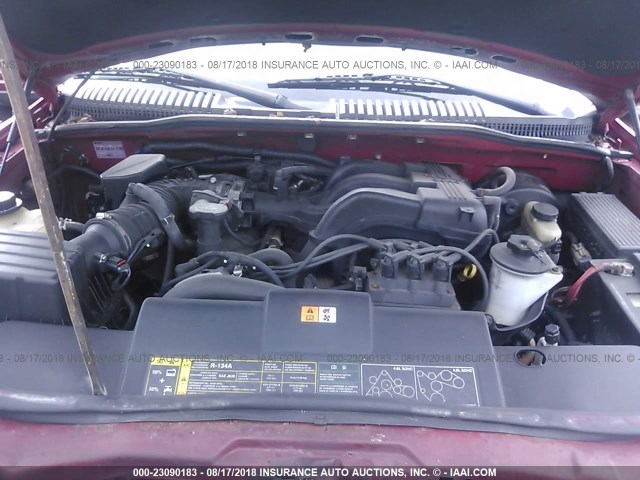 1FMZU73KX4UA02723 - 2004 FORD EXPLORER XLT/XLT SPORT/NBX 红色 照片 10