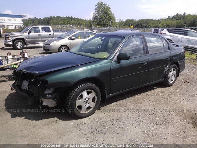 1G1NE52J72M619032 - 2002 CHEVROLET MALIBU LS Жасыл фото 2