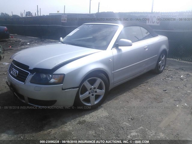 WAUDT48H04K017057 - 2004 AUDI A4 QUATTRO SILVER photo 2