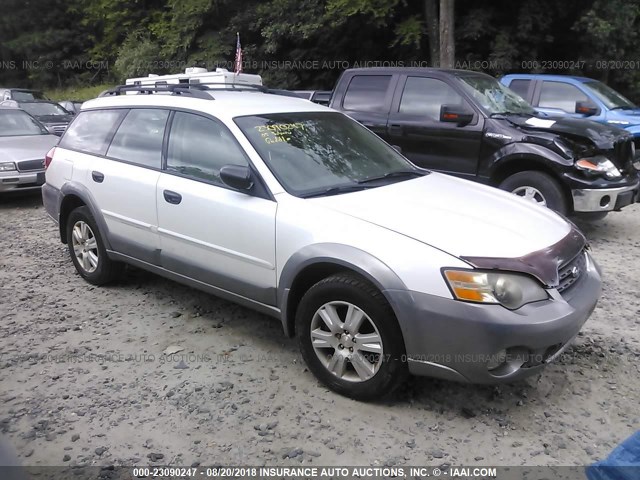 4S4BP61C057356488 - 2005 SUBARU LEGACY OUTBACK 2.5I WHITE photo 1