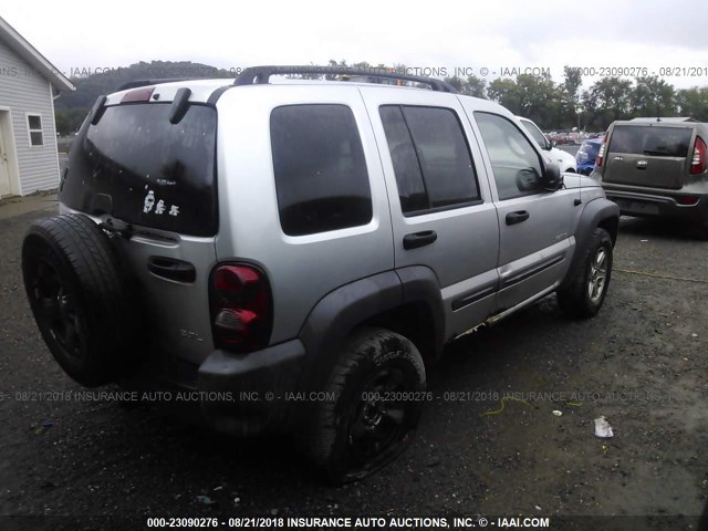 1J4GL48K54W125995 - 2004 JEEP LIBERTY SPORT SILVER photo 4