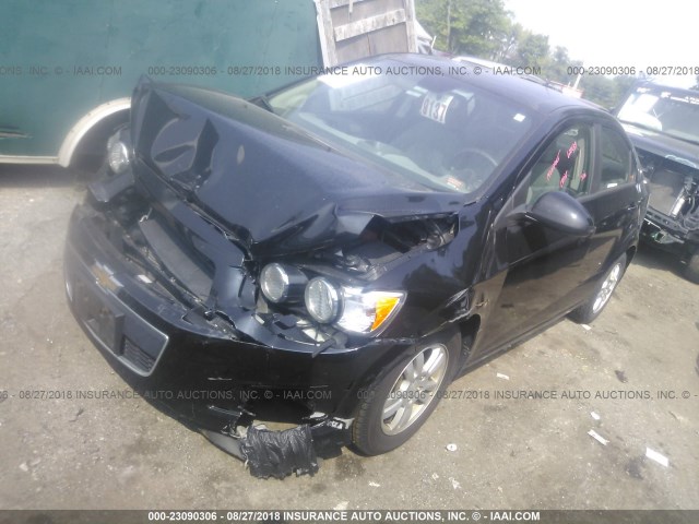 1G1JB5SH4C4213103 - 2012 CHEVROLET SONIC LS BLACK photo 2