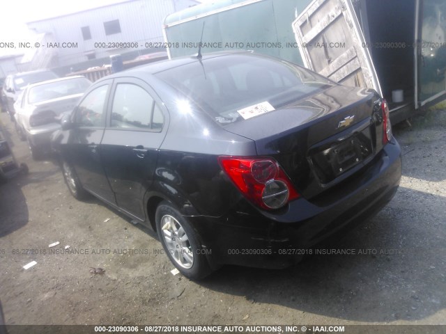 1G1JB5SH4C4213103 - 2012 CHEVROLET SONIC LS BLACK photo 3