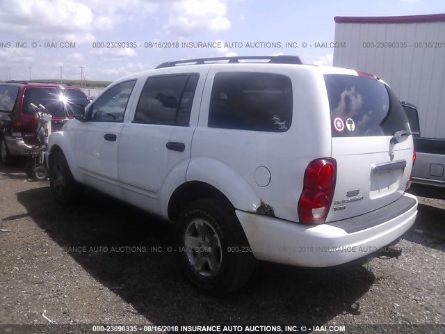 1D8HB58D85F582467 - 2005 DODGE DURANGO LIMITED WHITE photo 3