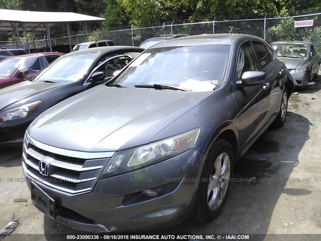 5J6TF2H56AL001445 - 2010 HONDA ACCORD CROSSTOUR EXL GRAY photo 2