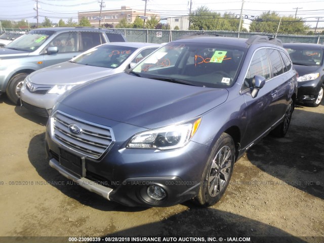 4S4BSENC6G3202347 - 2016 SUBARU OUTBACK 3.6R LIMITED BLUE photo 2