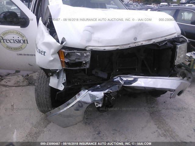 1GTSCTE08AZ150140 - 2010 GMC SIERRA C1500 WHITE photo 6