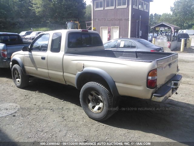 5TEWM72NX1Z796208 - 2001 TOYOTA TACOMA XTRACAB GOLD photo 3