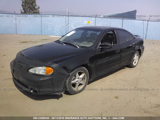 1G2NW52E0XM858389 - 1999 PONTIAC GRAND AM GT BLACK photo 2