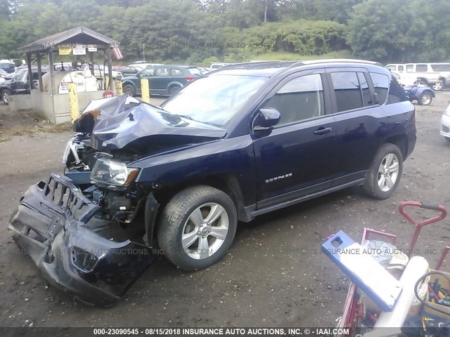 1C4NJDEB9GD752870 - 2016 JEEP COMPASS LATITUDE ლურჯი ფოტო 2