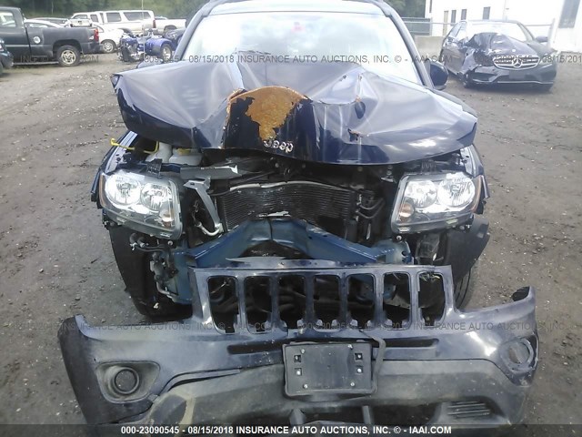 1C4NJDEB9GD752870 - 2016 JEEP COMPASS LATITUDE ლურჯი ფოტო 6