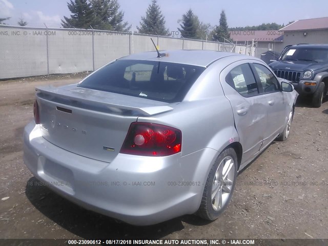 1B3BD1FG0BN587623 - 2011 DODGE AVENGER MAINSTREET GRAY photo 4