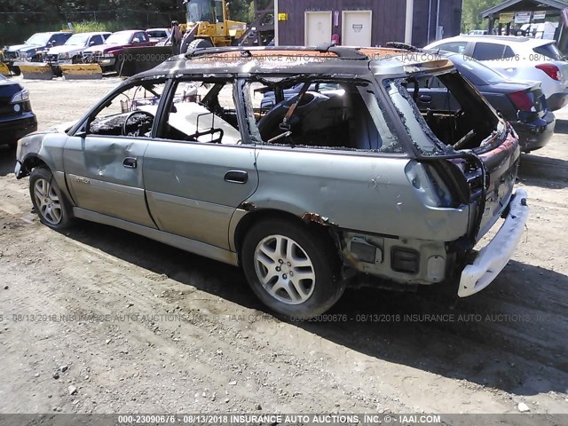 4S3BH675137608904 - 2003 SUBARU LEGACY OUTBACK AWP GREEN photo 3