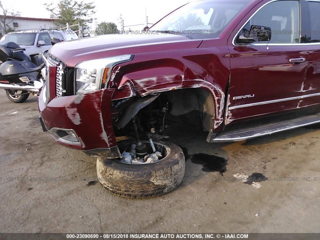 1GKS2CKJ1HR275527 - 2017 GMC YUKON DENALI BURGUNDY photo 6