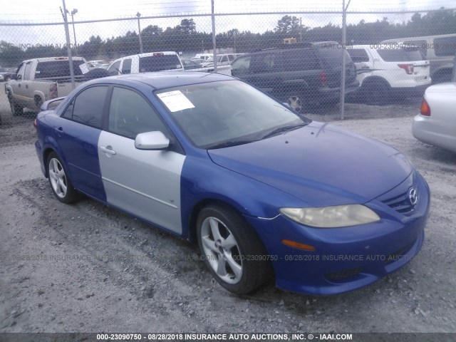 1YVFP80D245N09792 - 2004 MAZDA 6 S BLUE photo 1