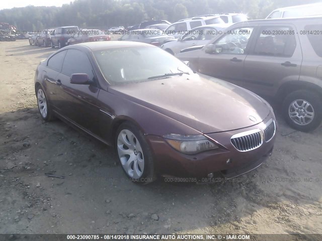 WBAEH73455B192319 - 2005 BMW 645 CI AUTOMATIC MAROON photo 1