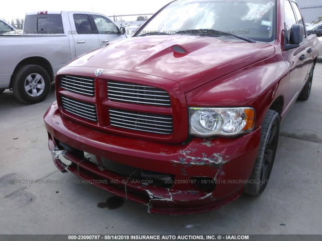 1D7HA18D65S346889 - 2005 DODGE RAM 1500 RED photo 6