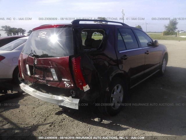 1GYEE637140158852 - 2004 CADILLAC SRX RED photo 4