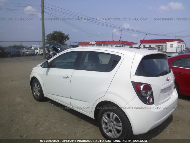 1G1JA6SH5C4157438 - 2012 CHEVROLET SONIC LS WHITE photo 3
