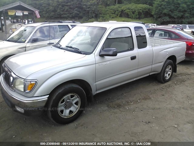 5TEVL52N23Z264926 - 2003 TOYOTA TACOMA XTRACAB SILVER photo 2