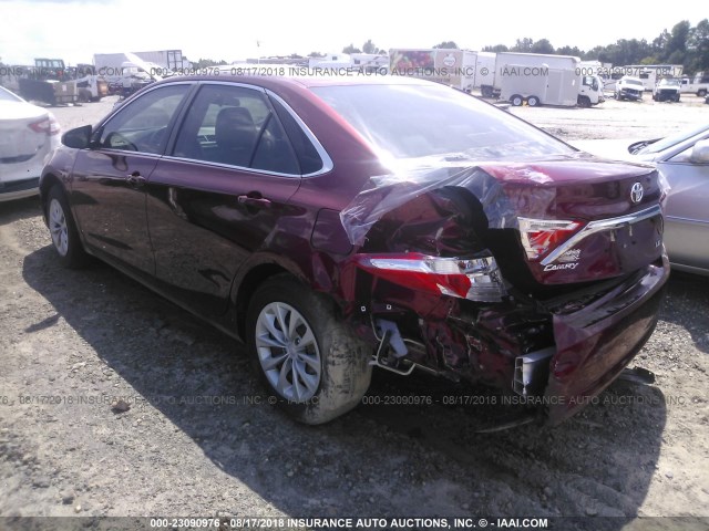 4T1BF1FK8GU512562 - 2016 TOYOTA CAMRY LE/XLE/SE/XSE MAROON photo 3