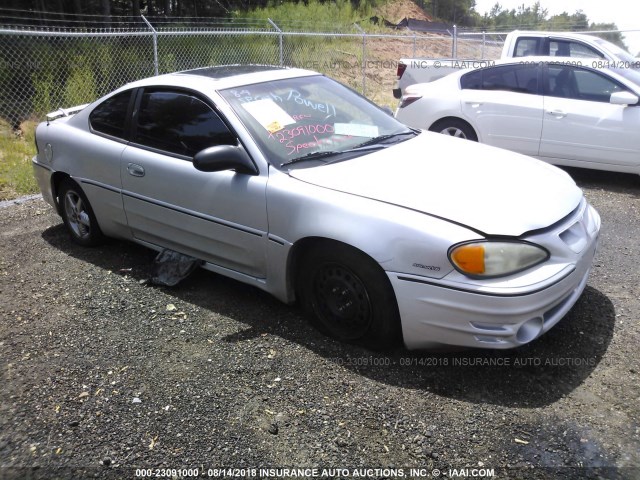 1G2NW12E82C237439 - 2002 PONTIAC GRAND AM GT SILVER photo 1