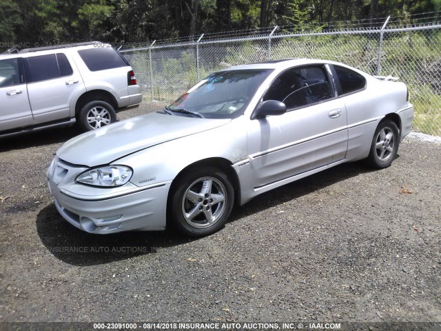 1G2NW12E82C237439 - 2002 PONTIAC GRAND AM GT SILVER photo 2