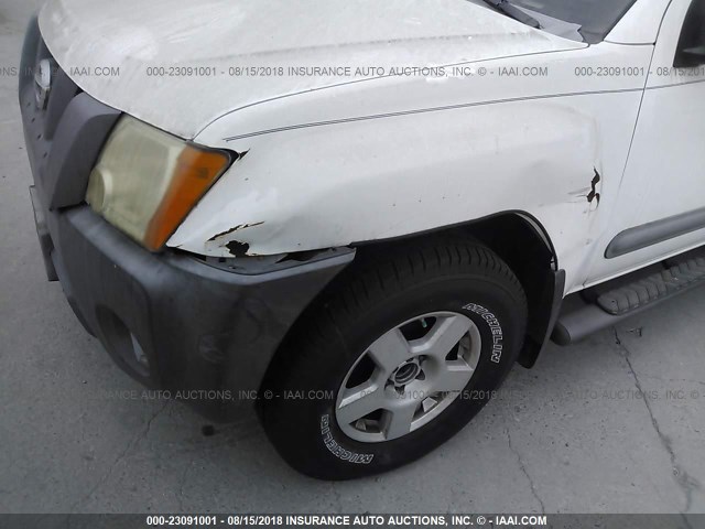 5N1AN08U66C520767 - 2006 NISSAN XTERRA OFF ROAD/S/SE WHITE photo 6